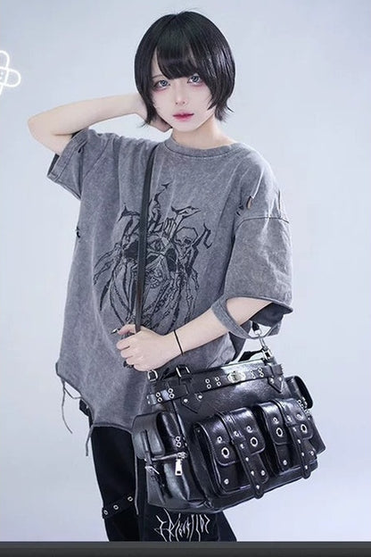 2-Way Multi-Pocket Crossbody Bag With Detachable Strap