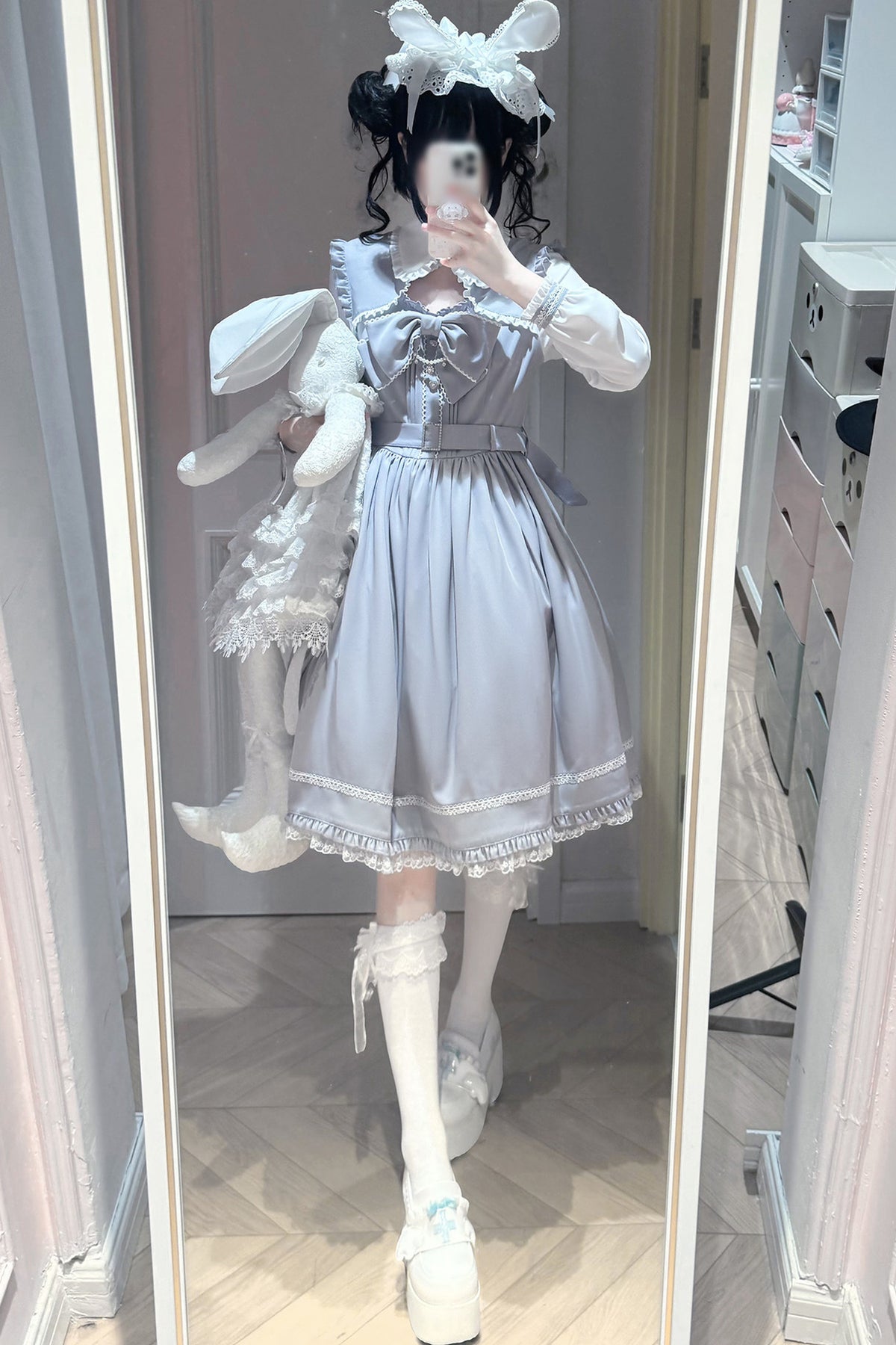 Moonlight Trio Lace Bow Dress