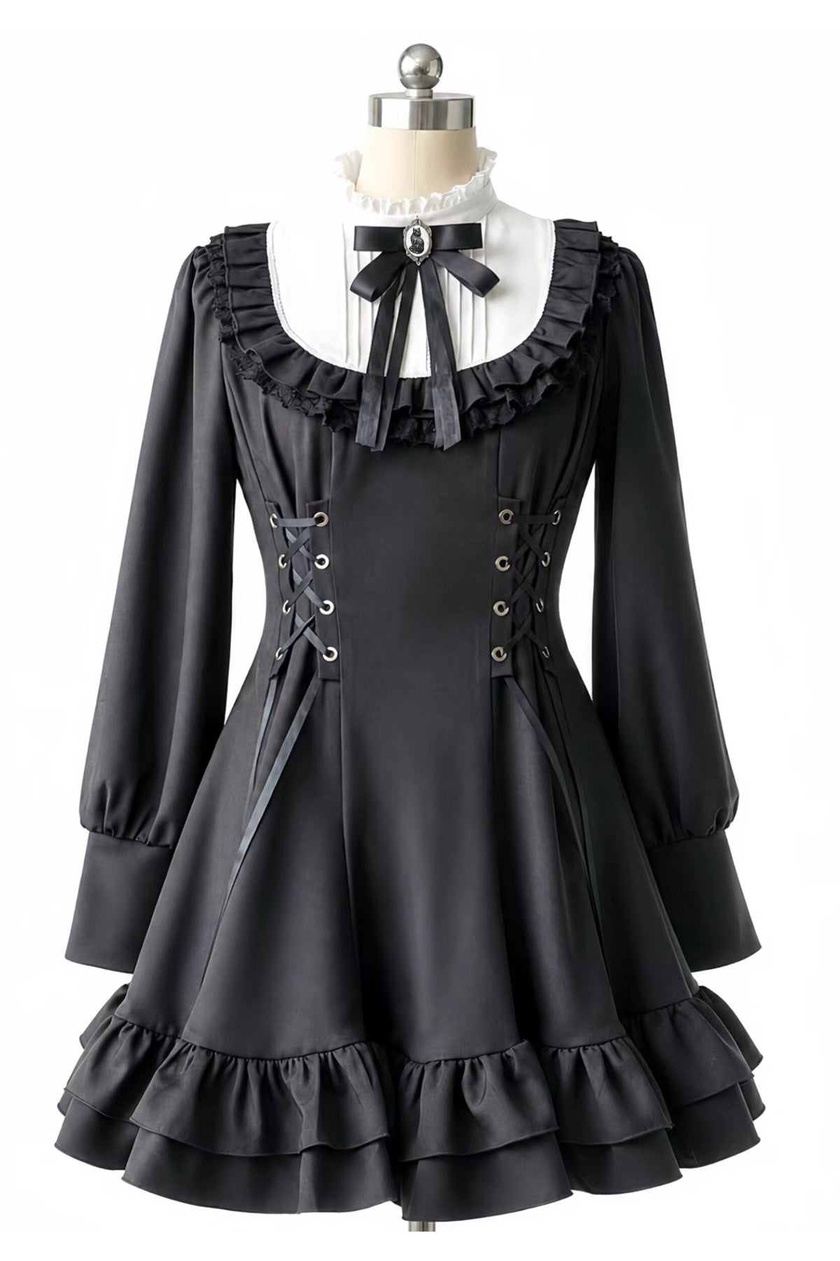 French Retro Waist-Cinching Dress