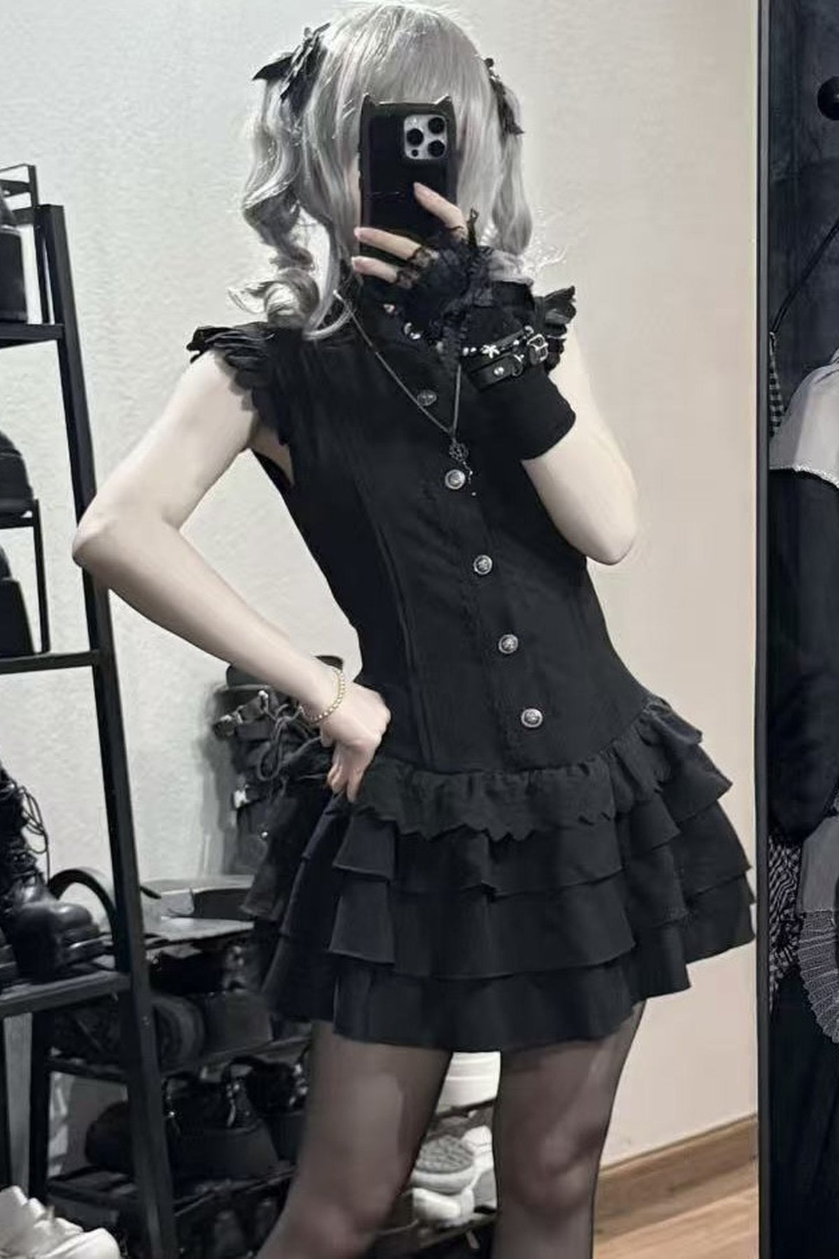 Melancholy Jellyfish Gothic Short Sleeve Dress