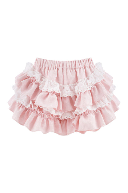 Blue Top and Pink Ruffle Skirt Set-Up