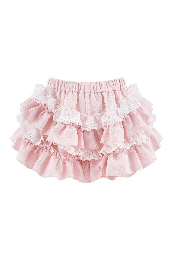 Blue Top and Pink Ruffle Skirt Set-Up