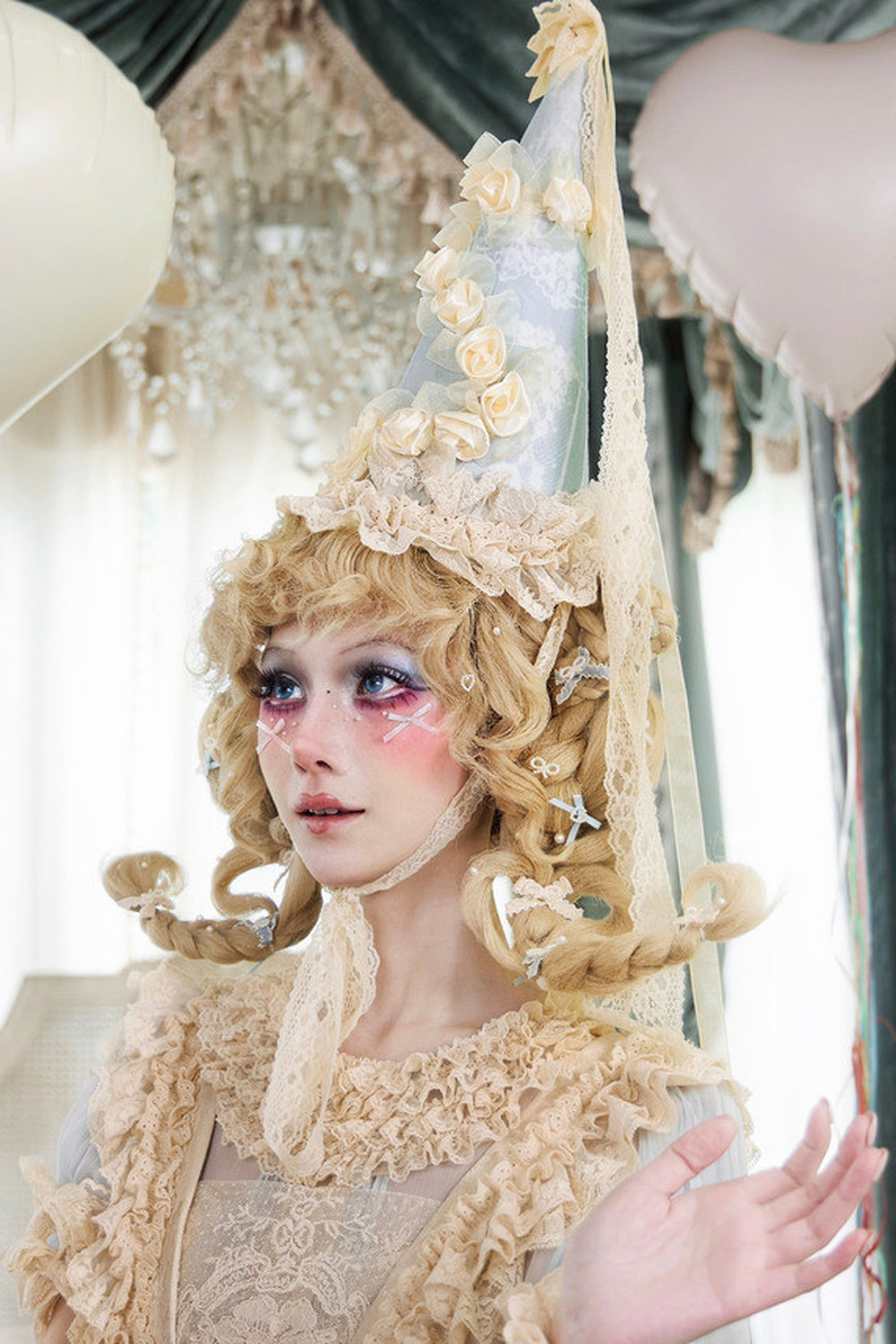 French Rococo Cream Cake Cookie Hat
