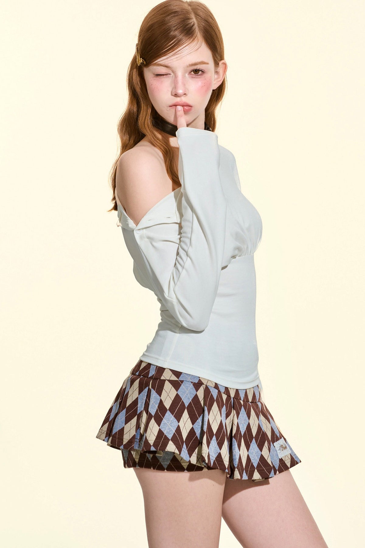 A-Line Plaid Skirt