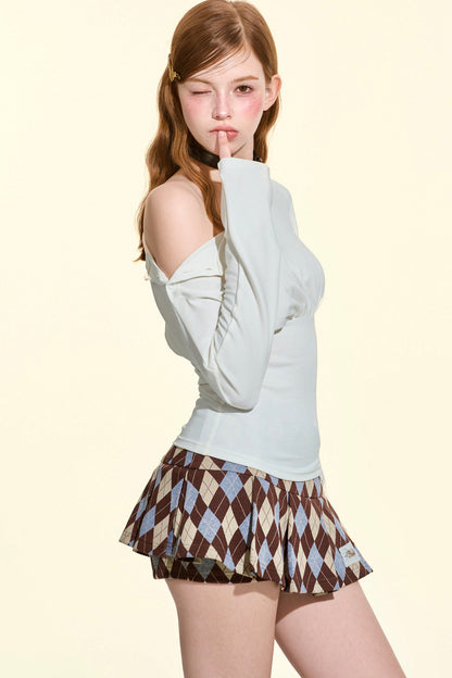 A-Line Plaid Skirt
