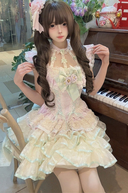 [Pre-order] Rose Ribbon Fairy Princess Dress + Accessories