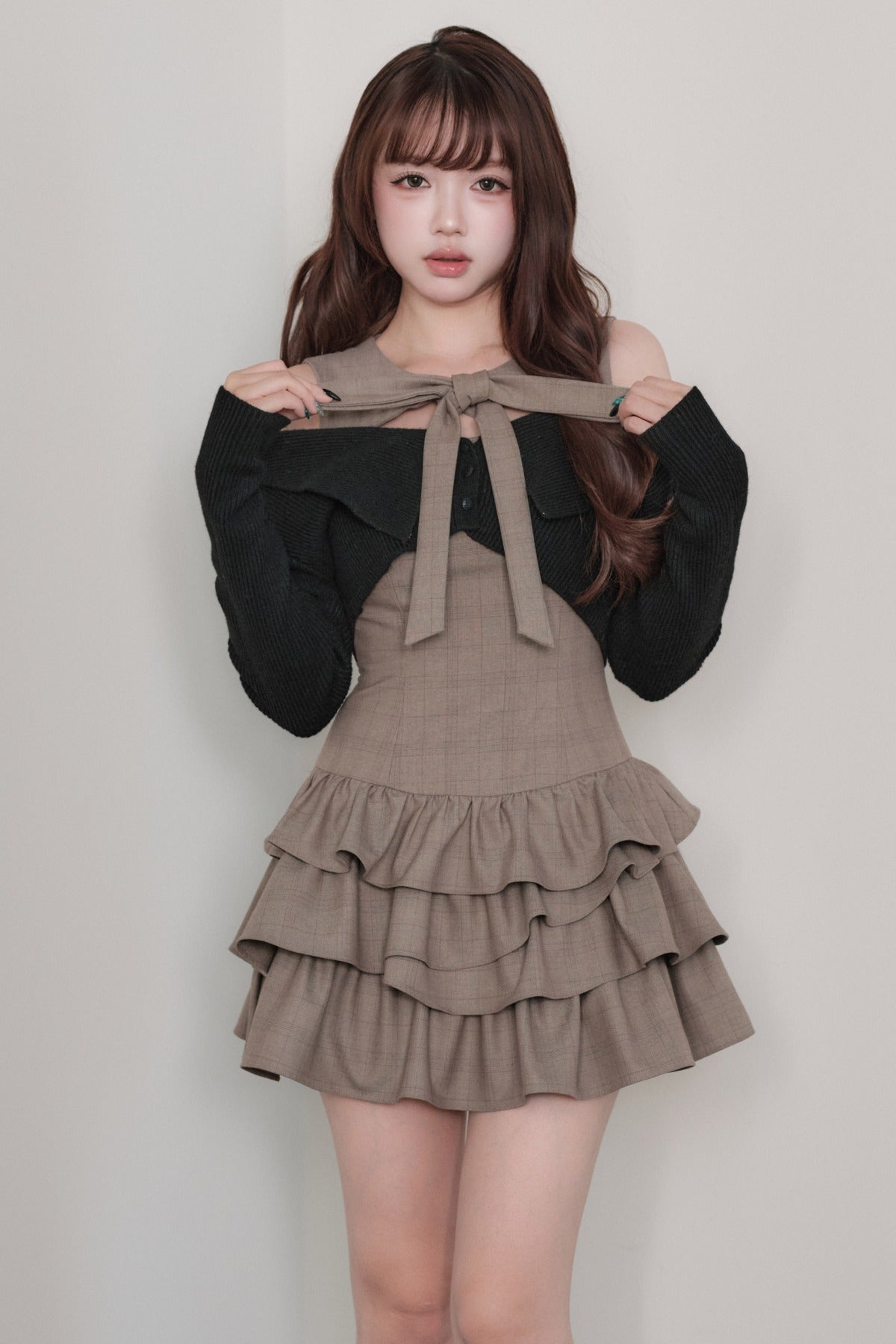 Multi-Layered Knit Top and Dress Set