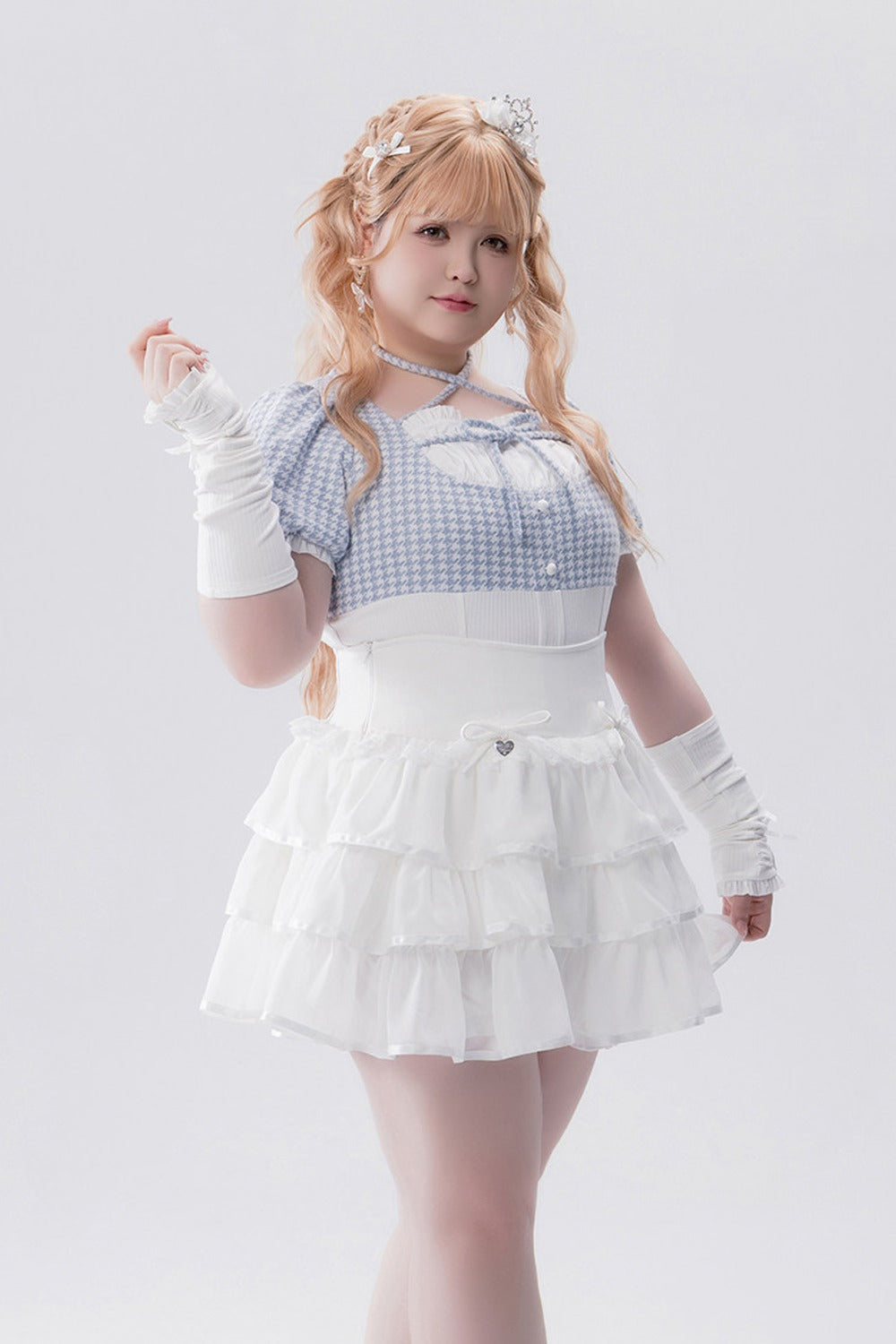 Conjunto idol con volante de estilo muñeca