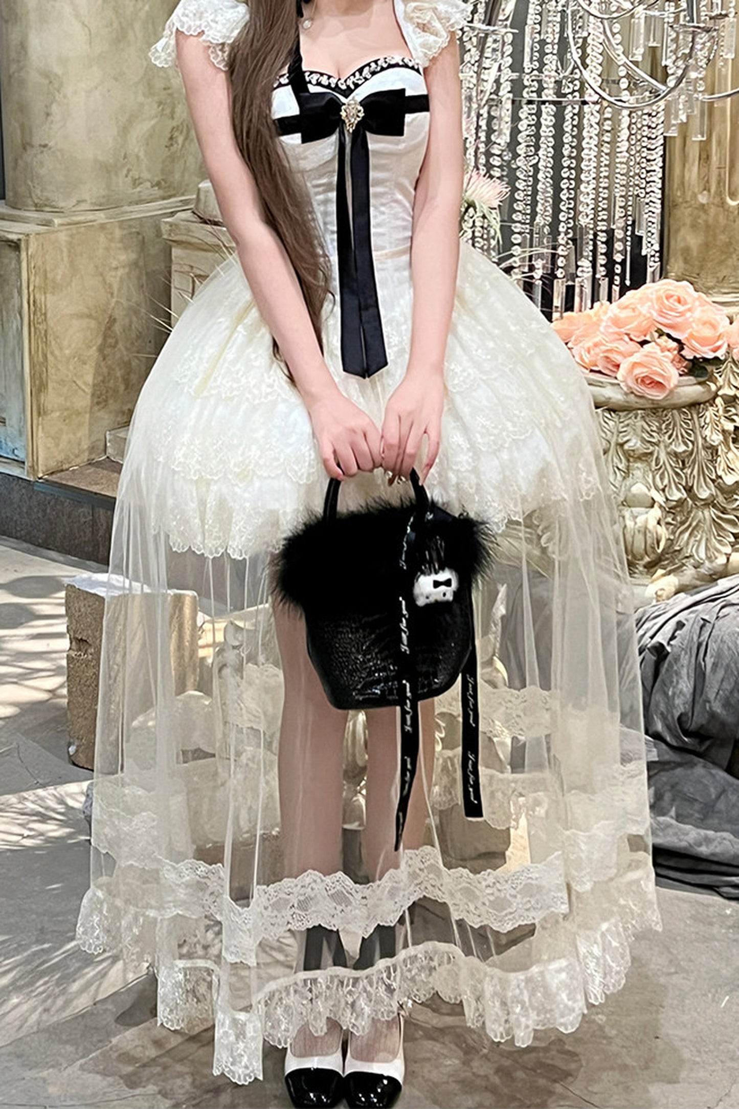 ロマンティック令嬢レースプリンセスドレス
