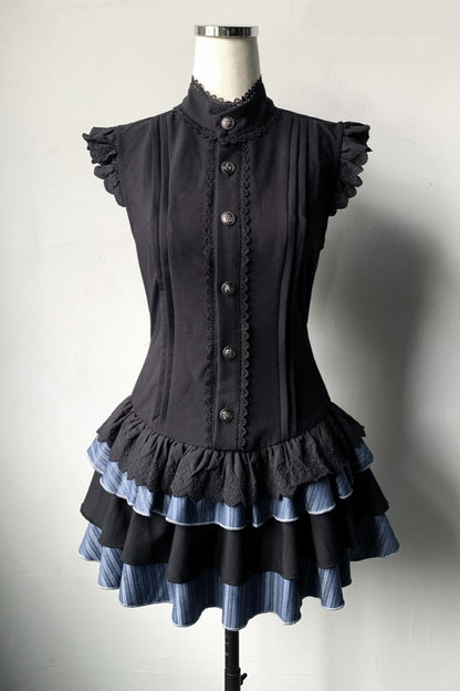 Melancholy Jellyfish Gothic Short Sleeve Dress