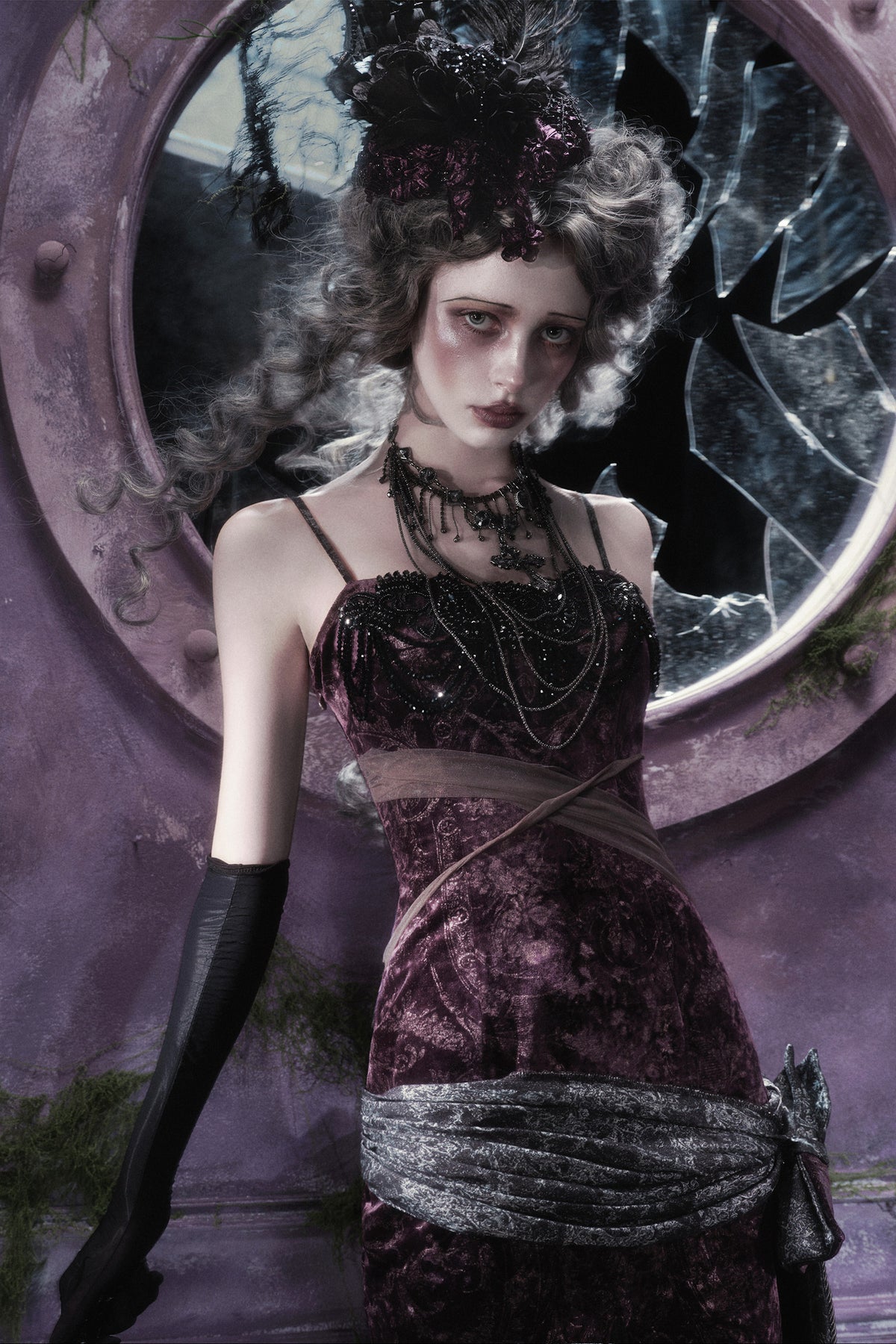 Robe sirène gothique en velours