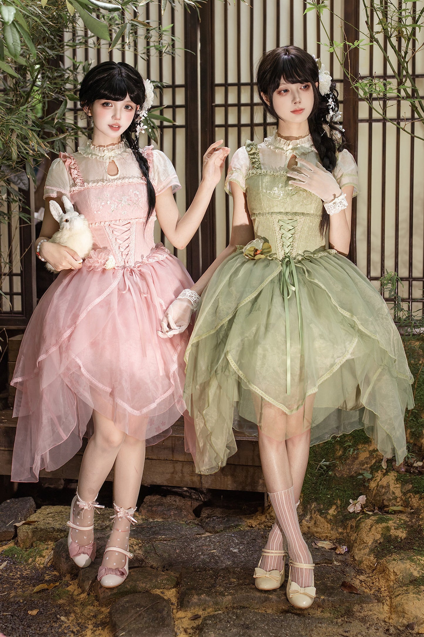 Robe de princesse chinoise romantique + accessoires