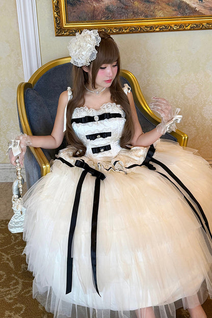 Elegant Ribbon Princess Long Dress