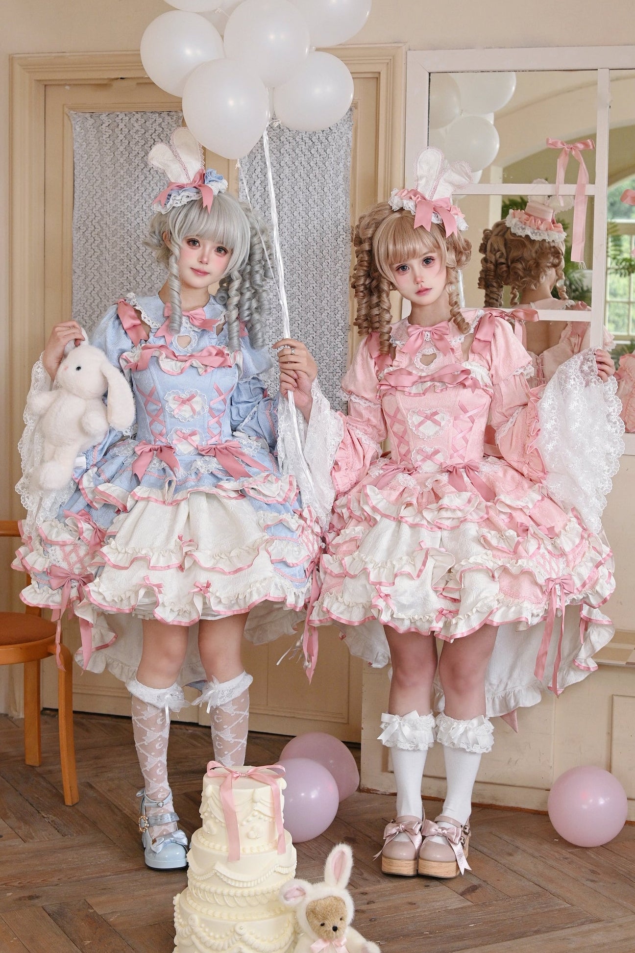 パステルうさぎ姫ロリータワンピース