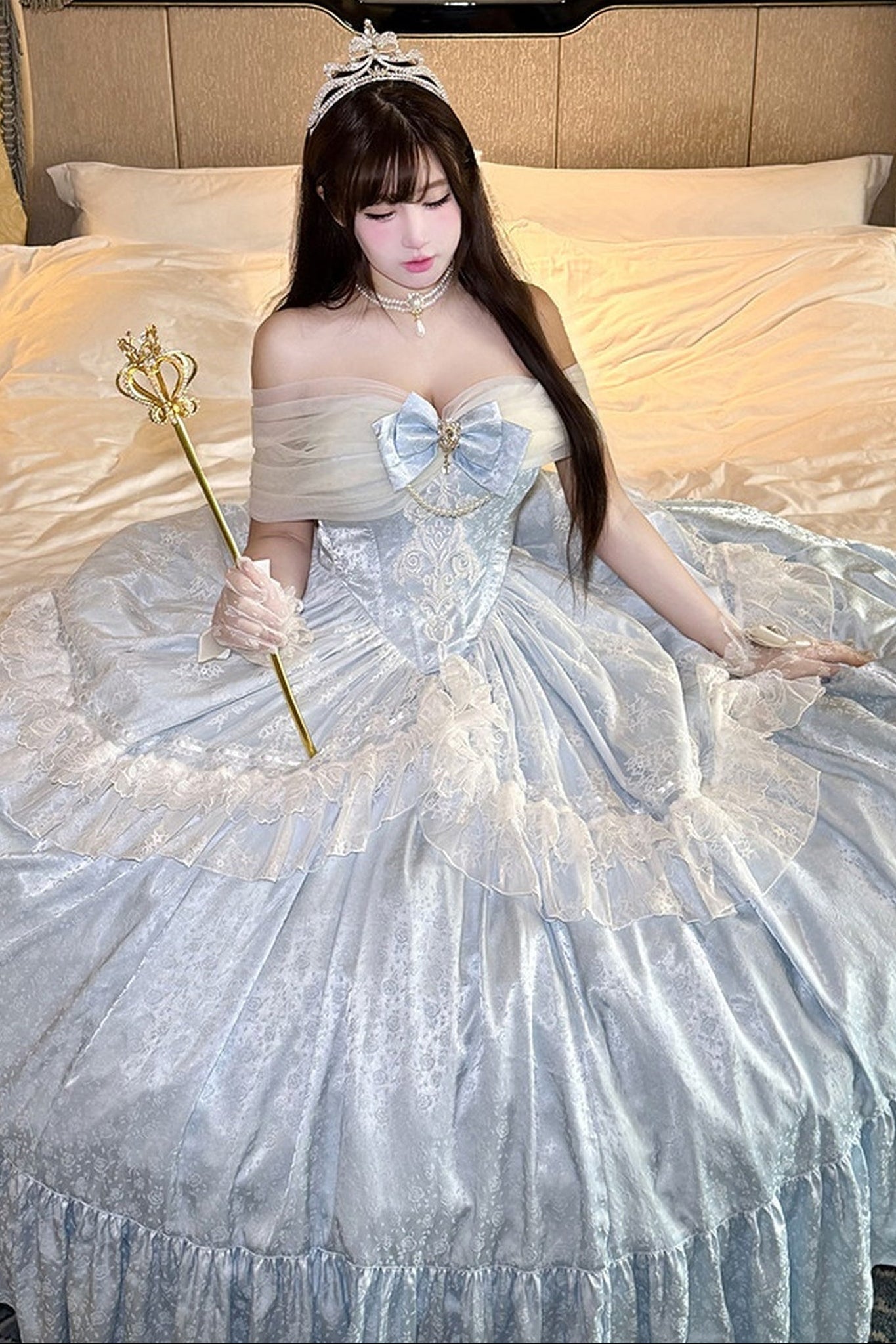 ブループリンセスロリータドレスセット