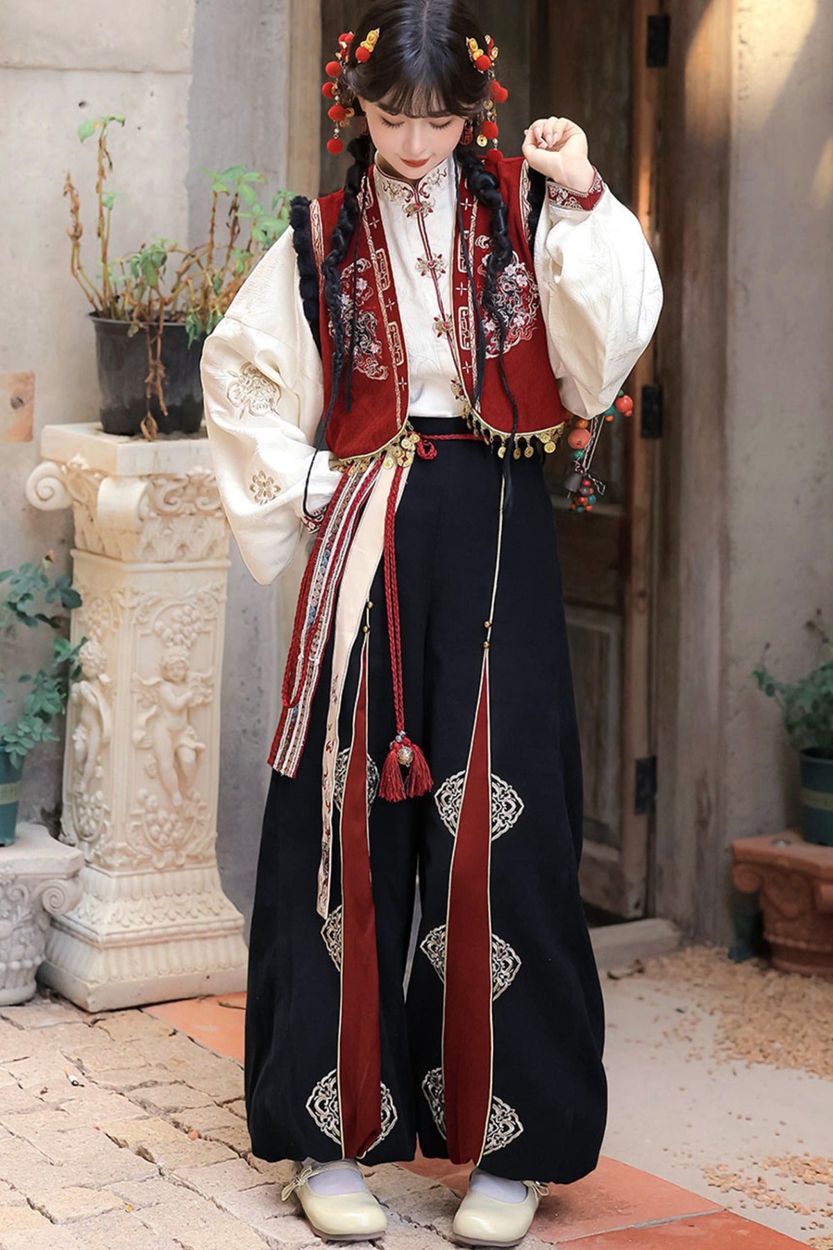 Ethnic Vest and Pants Set-Up