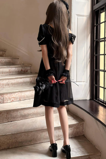 Camellia Black Dress