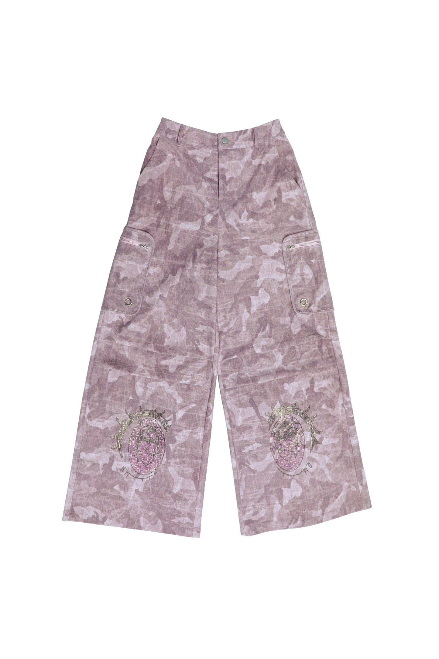 Pantalon large camouflage ange