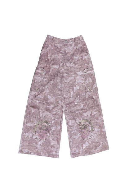 Pantalon large camouflage ange