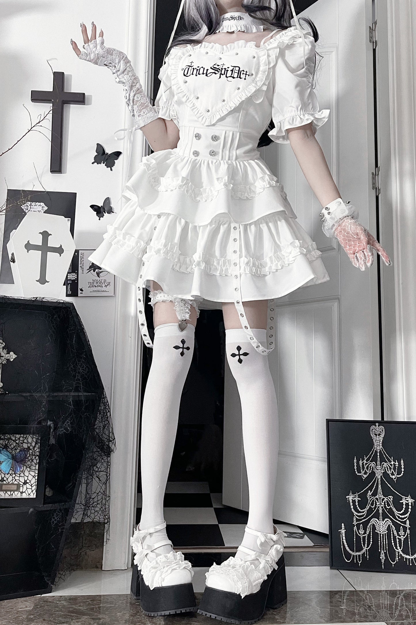 Subculture Gothic Print Dress