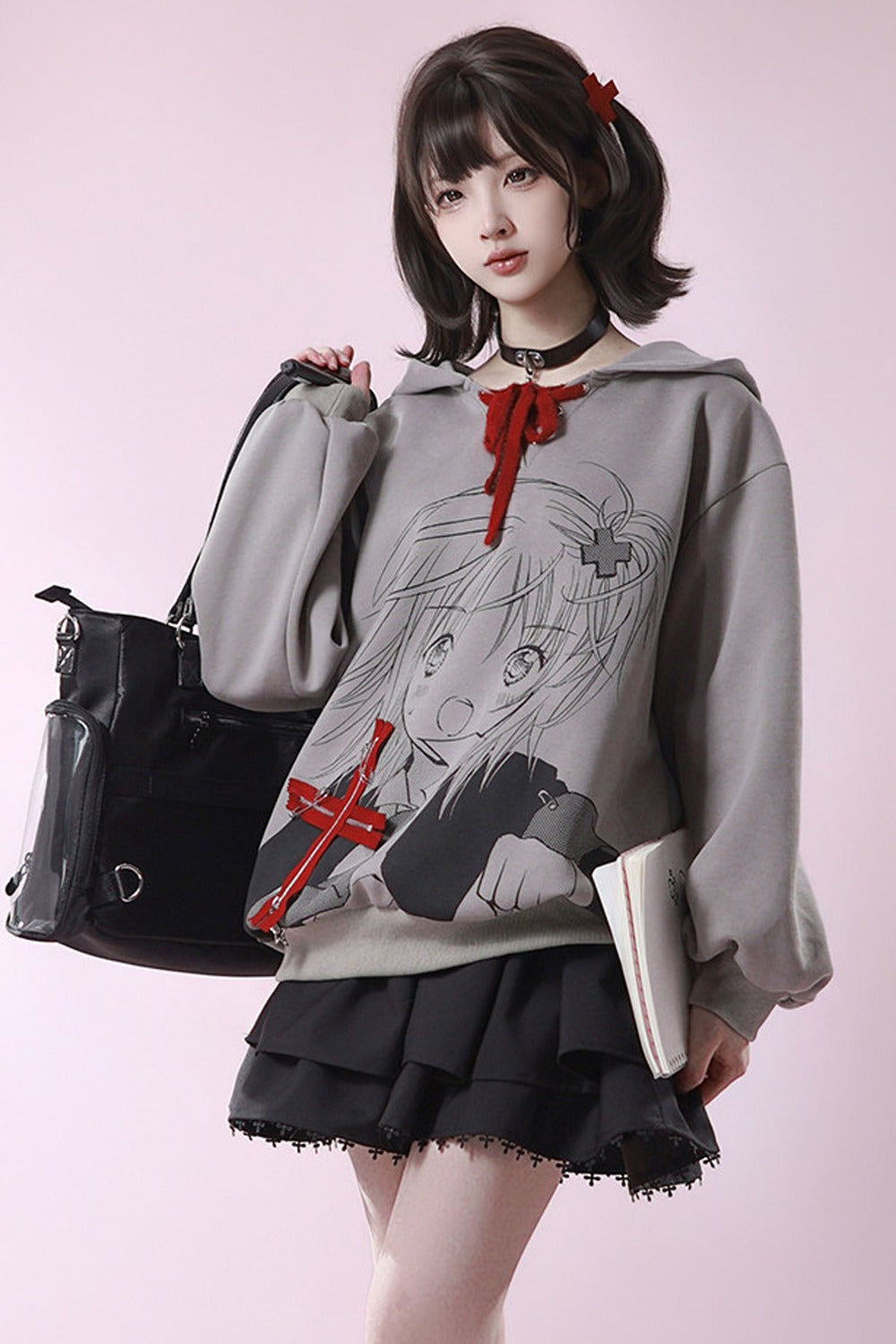 Three-Tone Tie-Dye Age-Reducing Hooded Sweatshirt