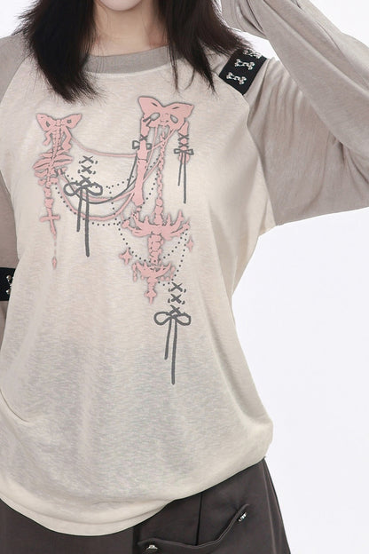 Tie-Dye Printed Sun Protection Cover-Up T-Shirt