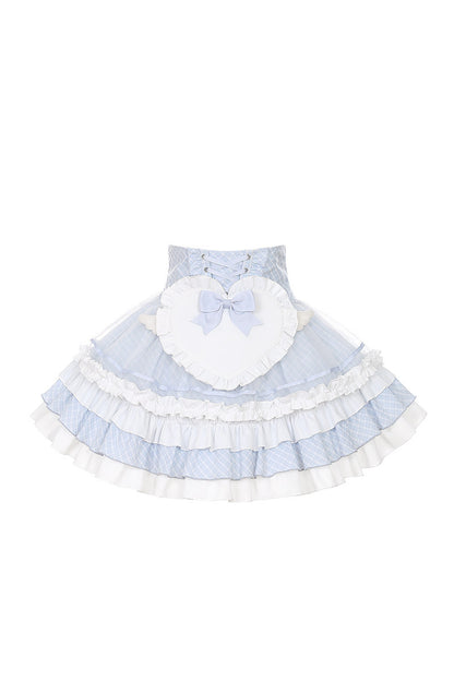 Aqua Off-Shoulder Top and Cake Skirt Set-Up