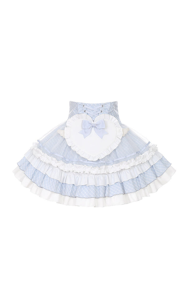Aqua Off-Shoulder Top and Cake Skirt Set-Up