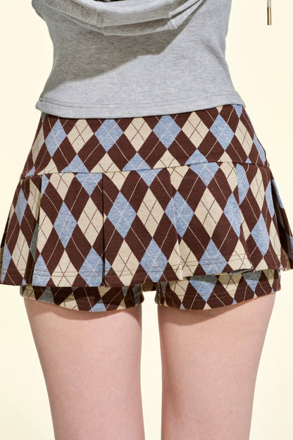 A-Line Plaid Skirt