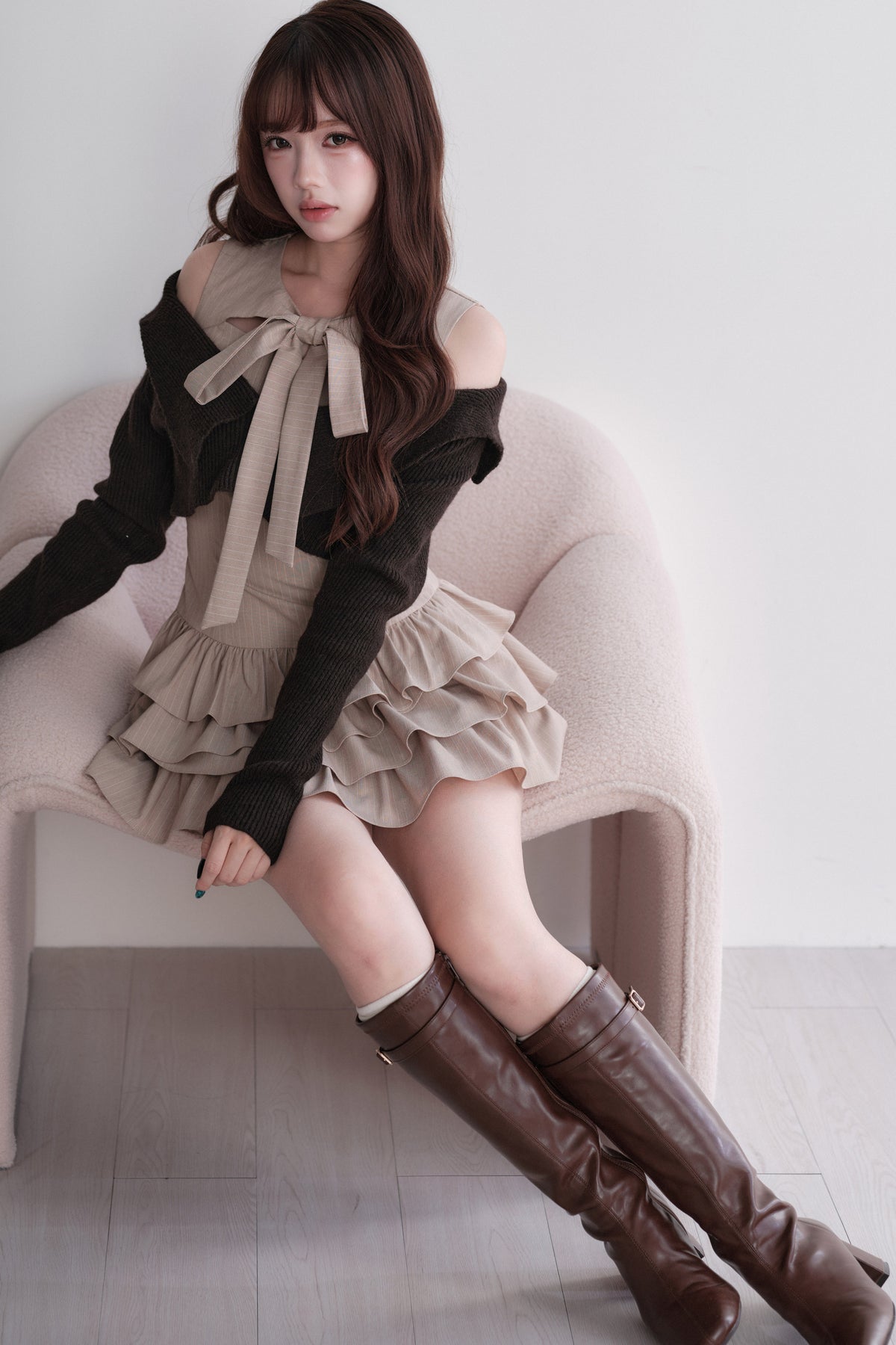 Multi-Layered Knit Top and Dress Set