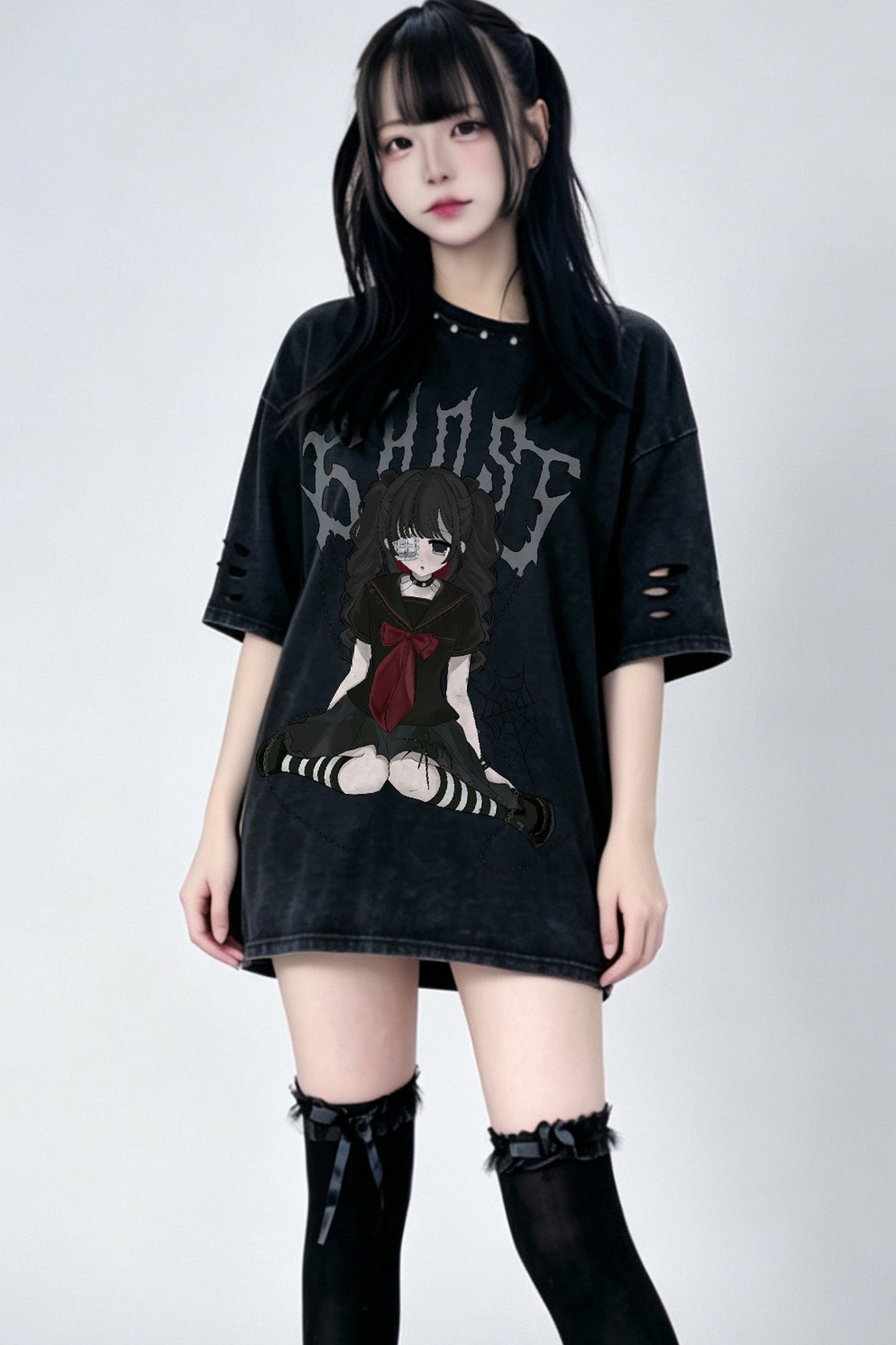 T-Shirt mit „Zerbrochene Puppe“-Grafik