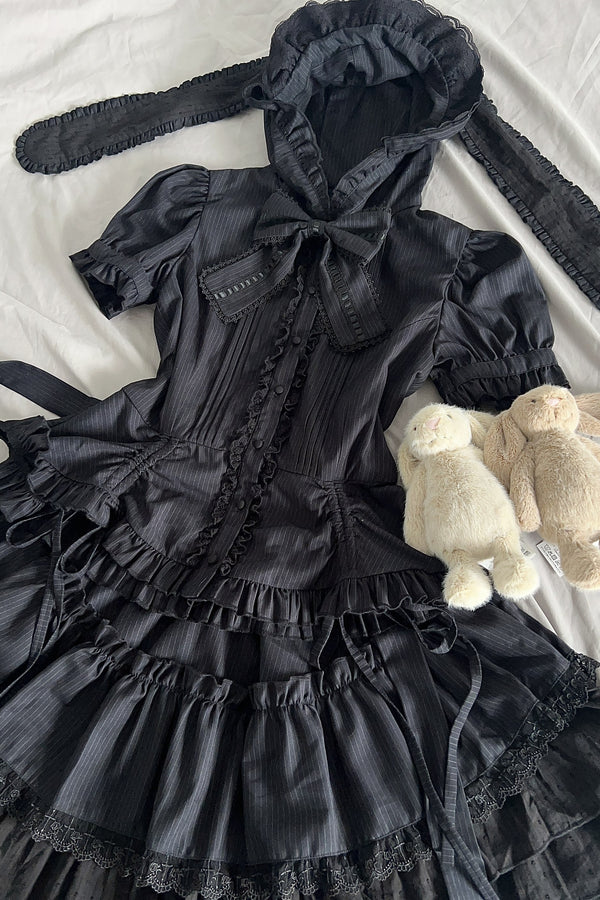 Hooded Rabbit Ear Top and Skirt Set