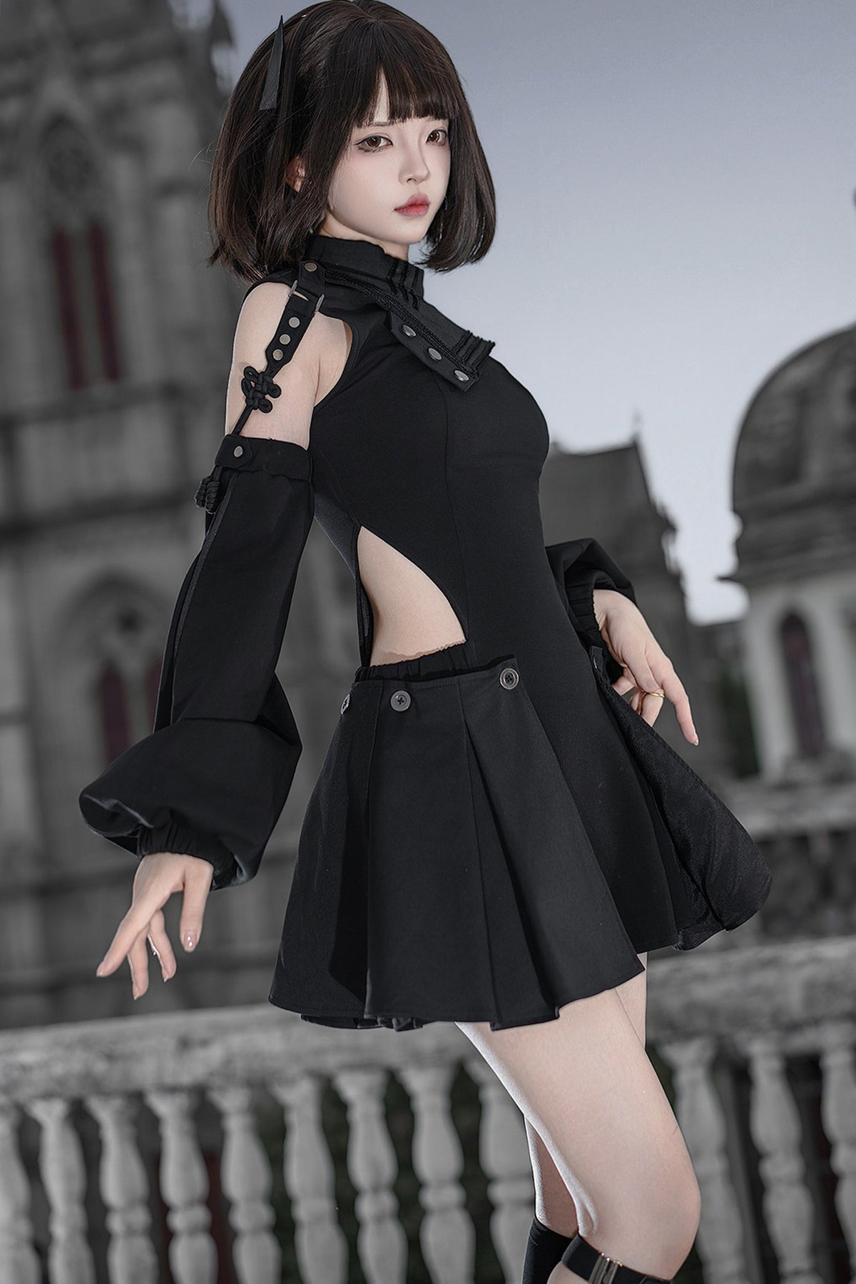 Dark Tactical Prince Dress and Pants Set