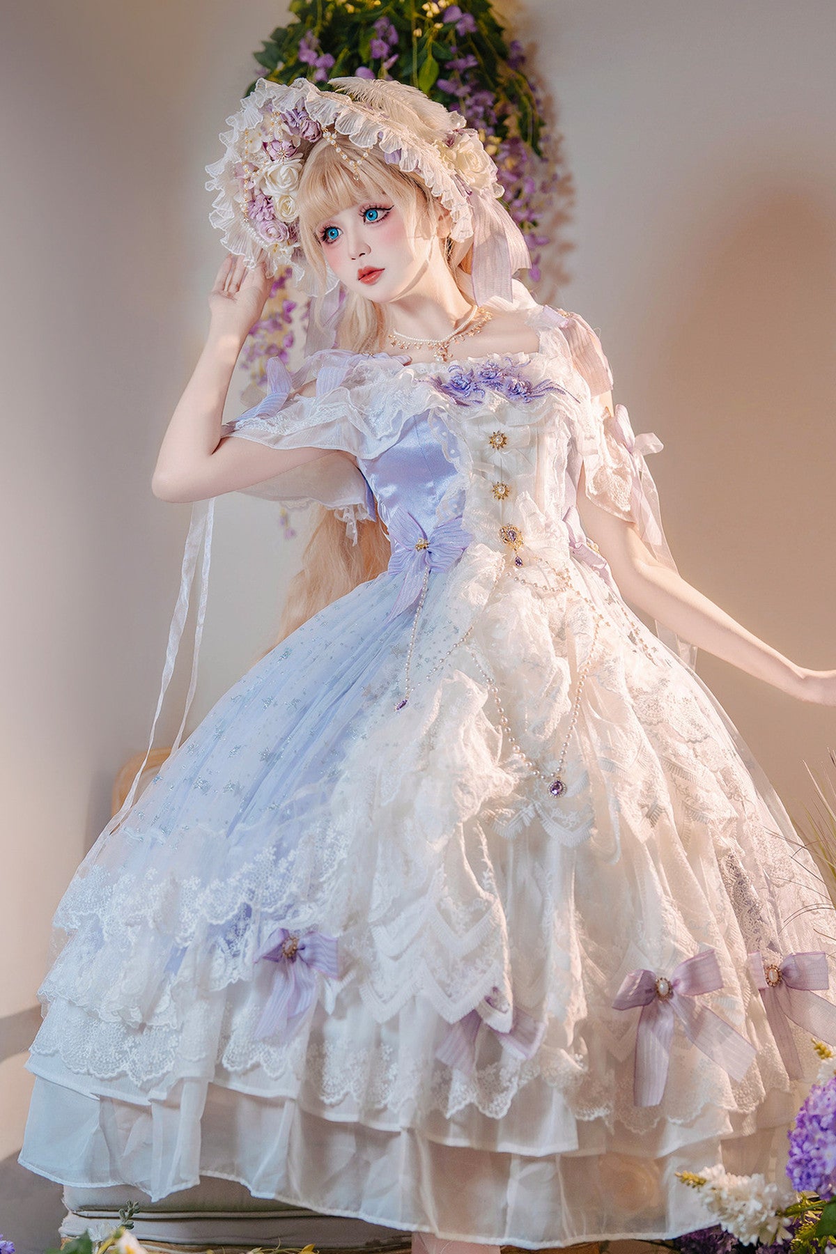 Geblümtes Lolita-JSK-Kleid