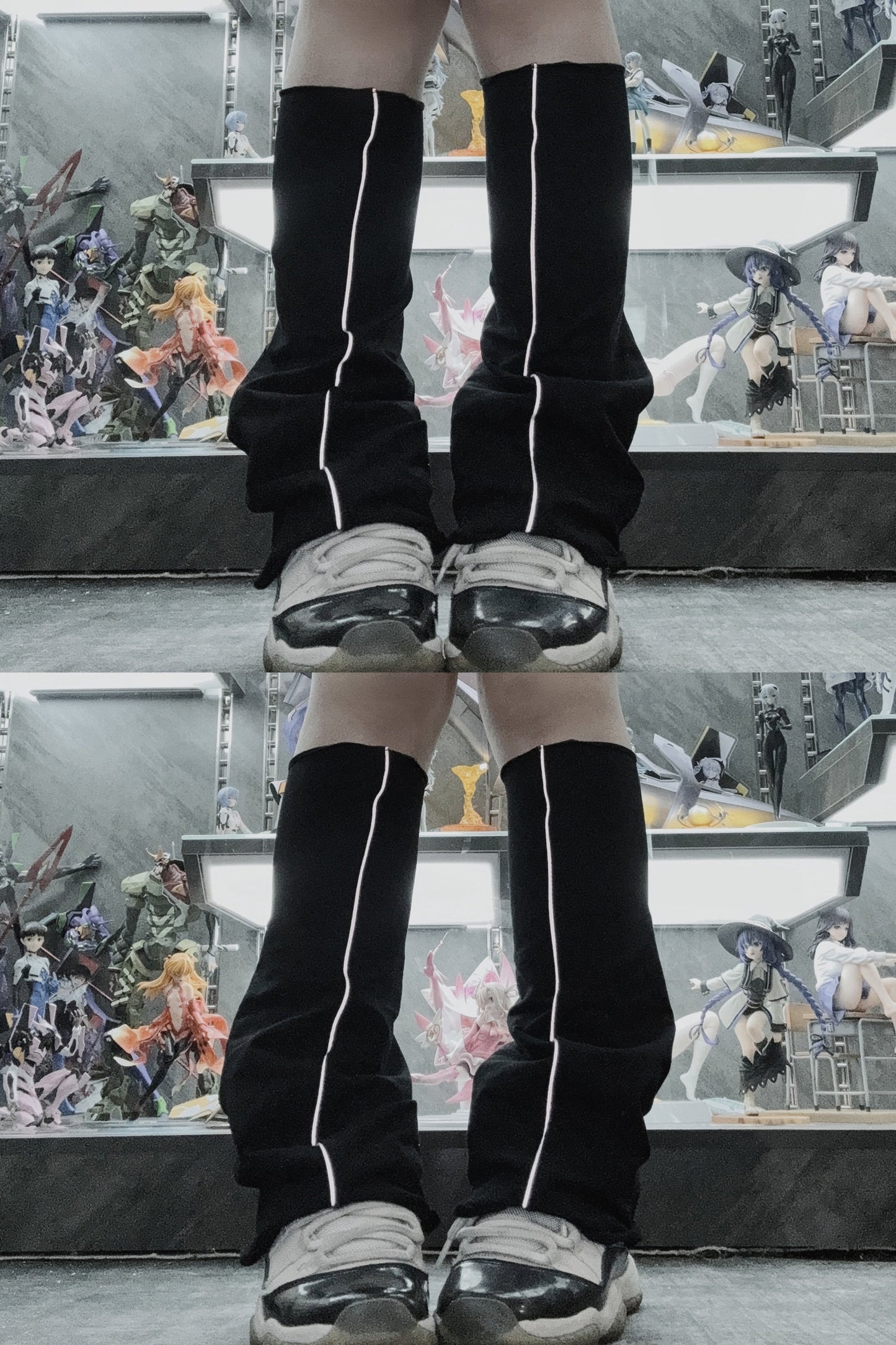 Reflective Lamb Hoof Pleated Leg Warmers