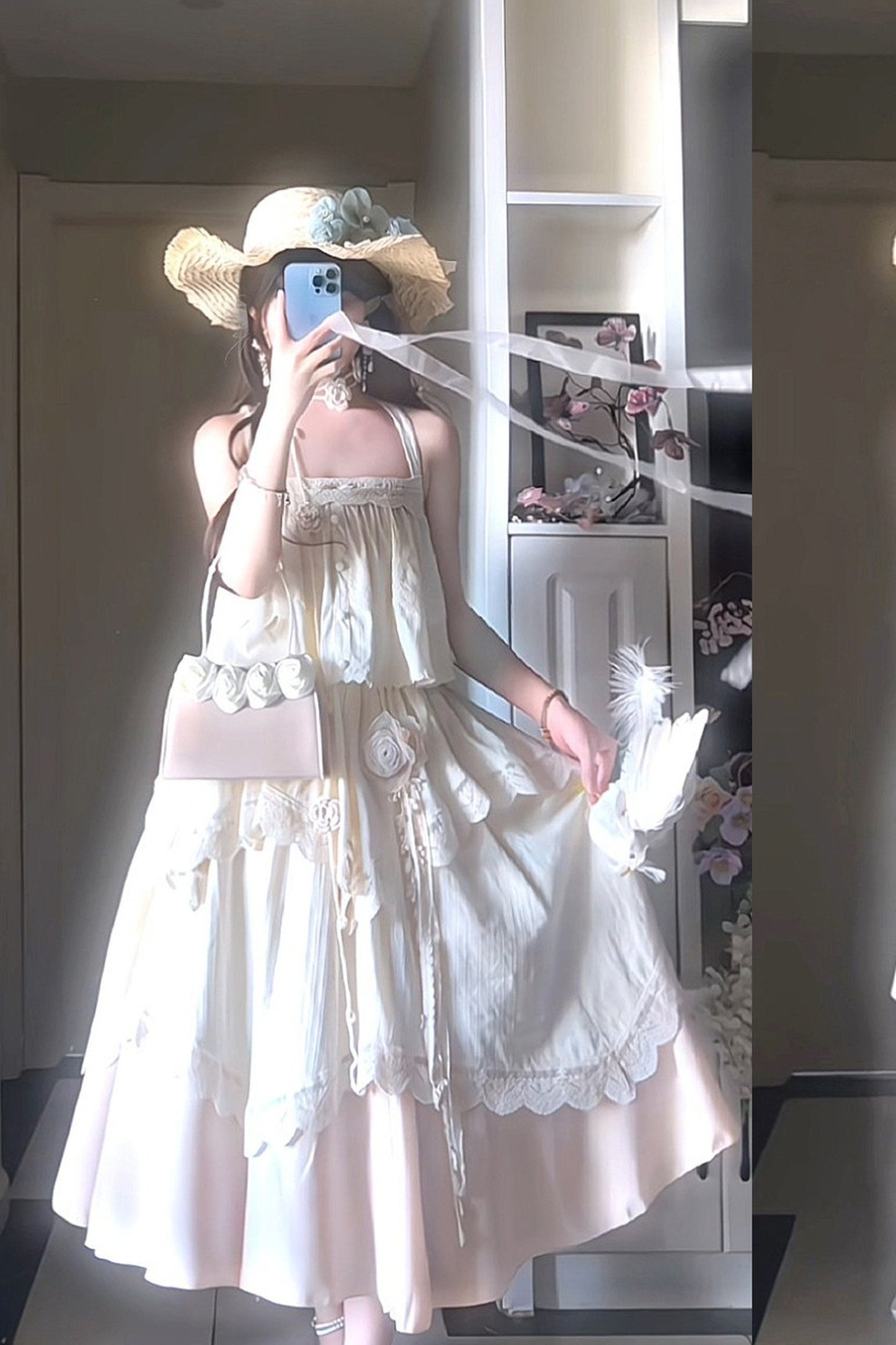 Twin Camisole And Irregular Hem Skirt Set-Up