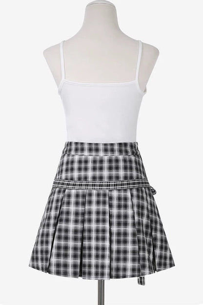 Kitten Check School Top and Skirt Set-Up