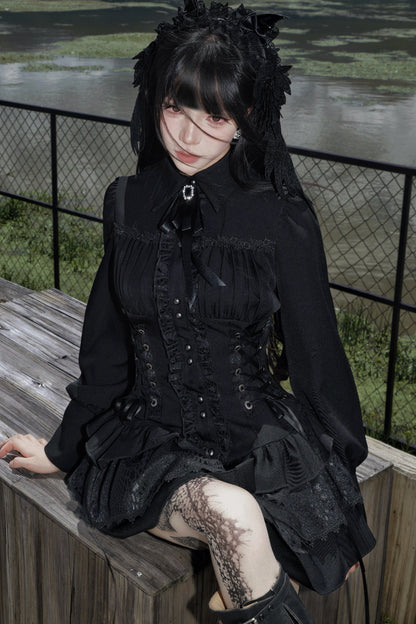 Gothic Patchwork Corset Dress
