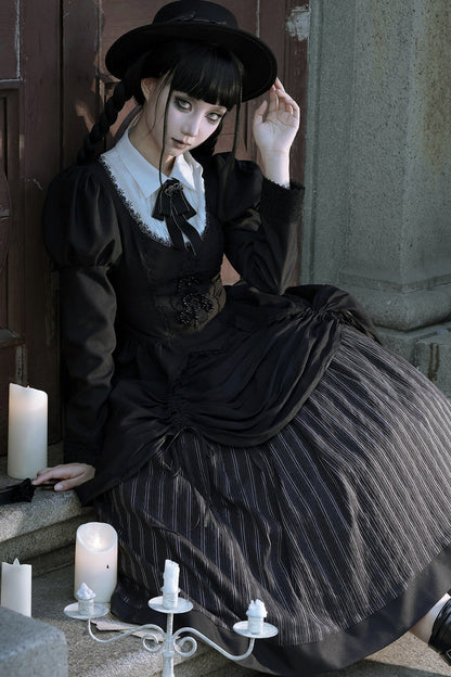 Gothic Striped Lolita Set