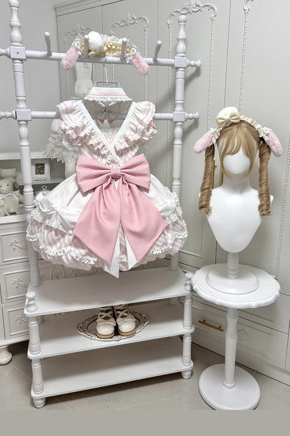Ensemble robe Lolita à fleurs et chien