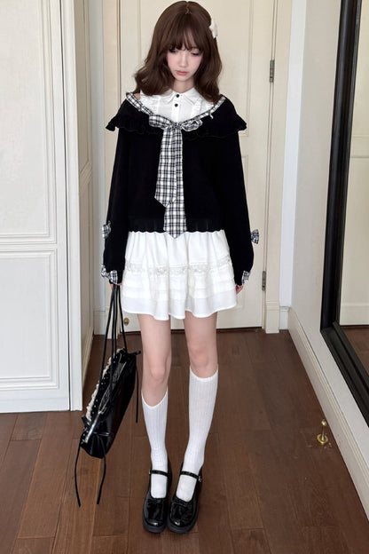 Tie Knit Sweater and Skirt Set