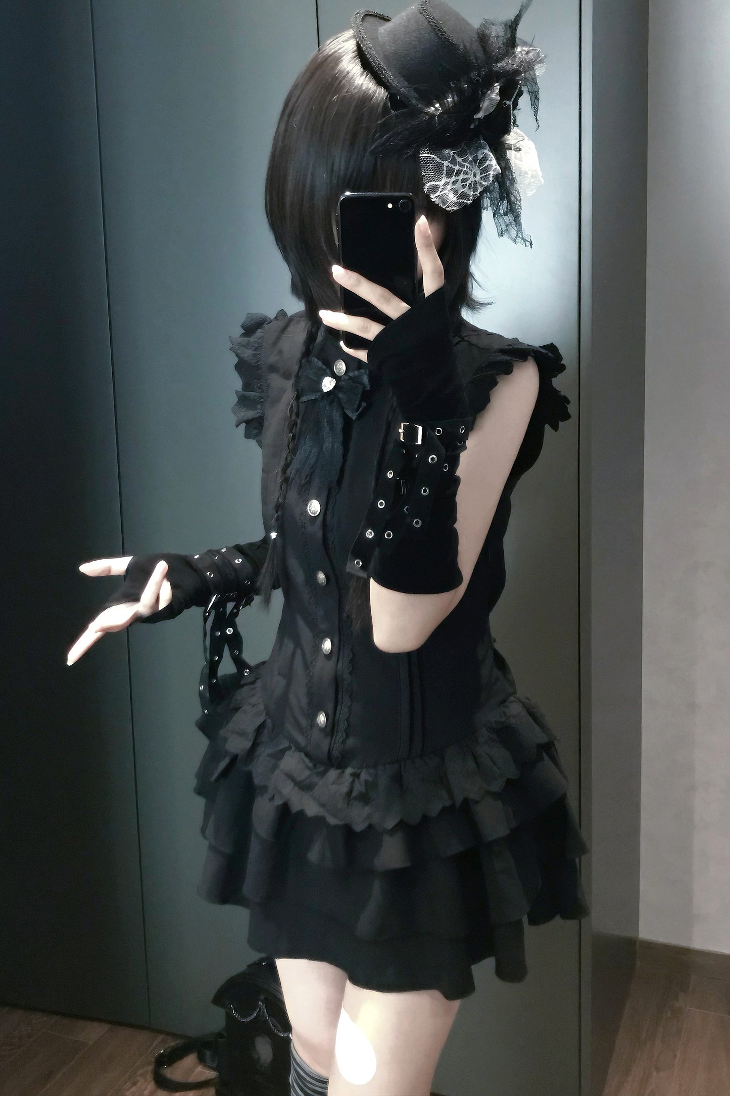Melancholy Jellyfish Gothic Short Sleeve Dress