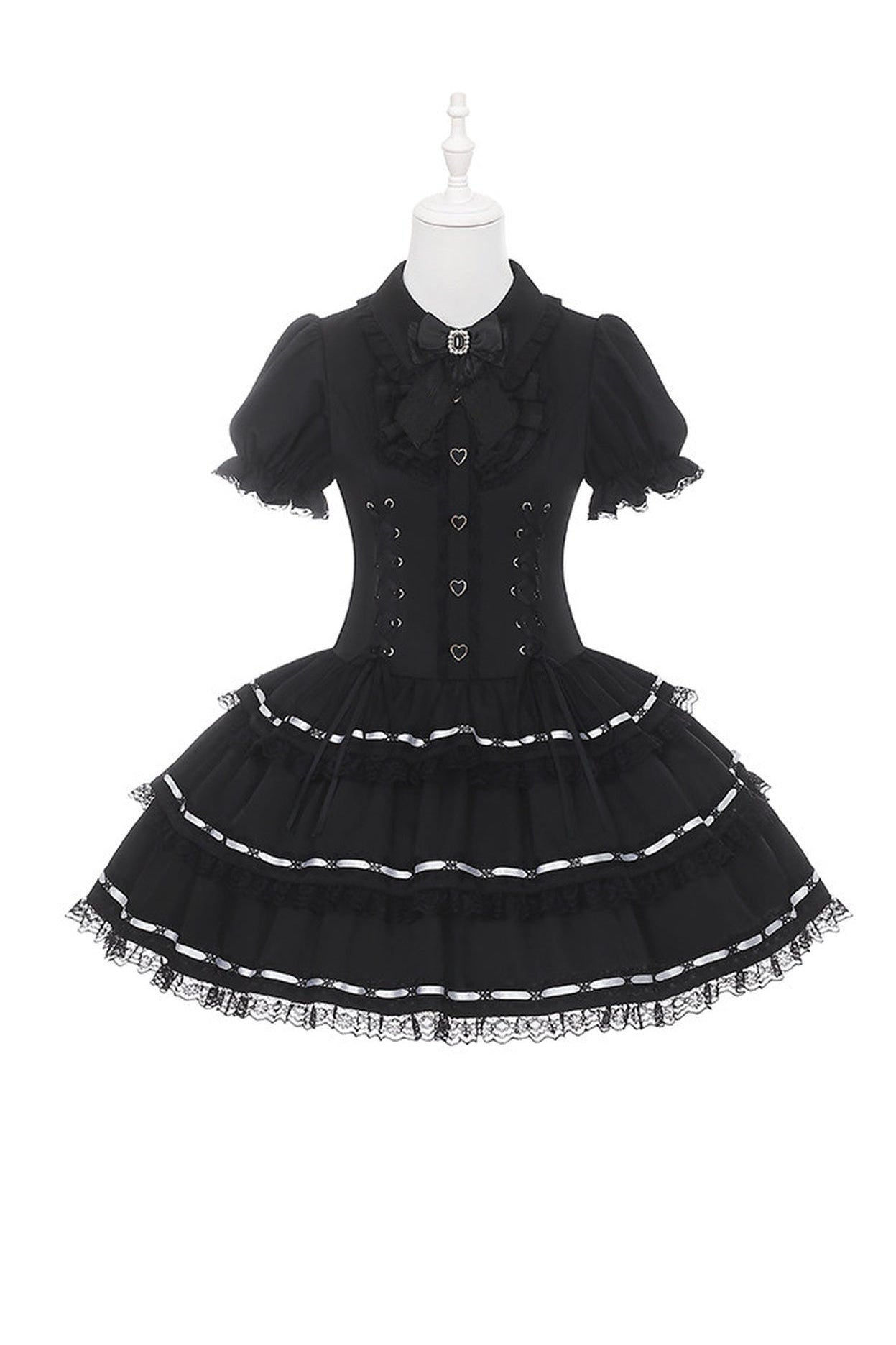 Black Ribbon Jirai Kei Princess Dress