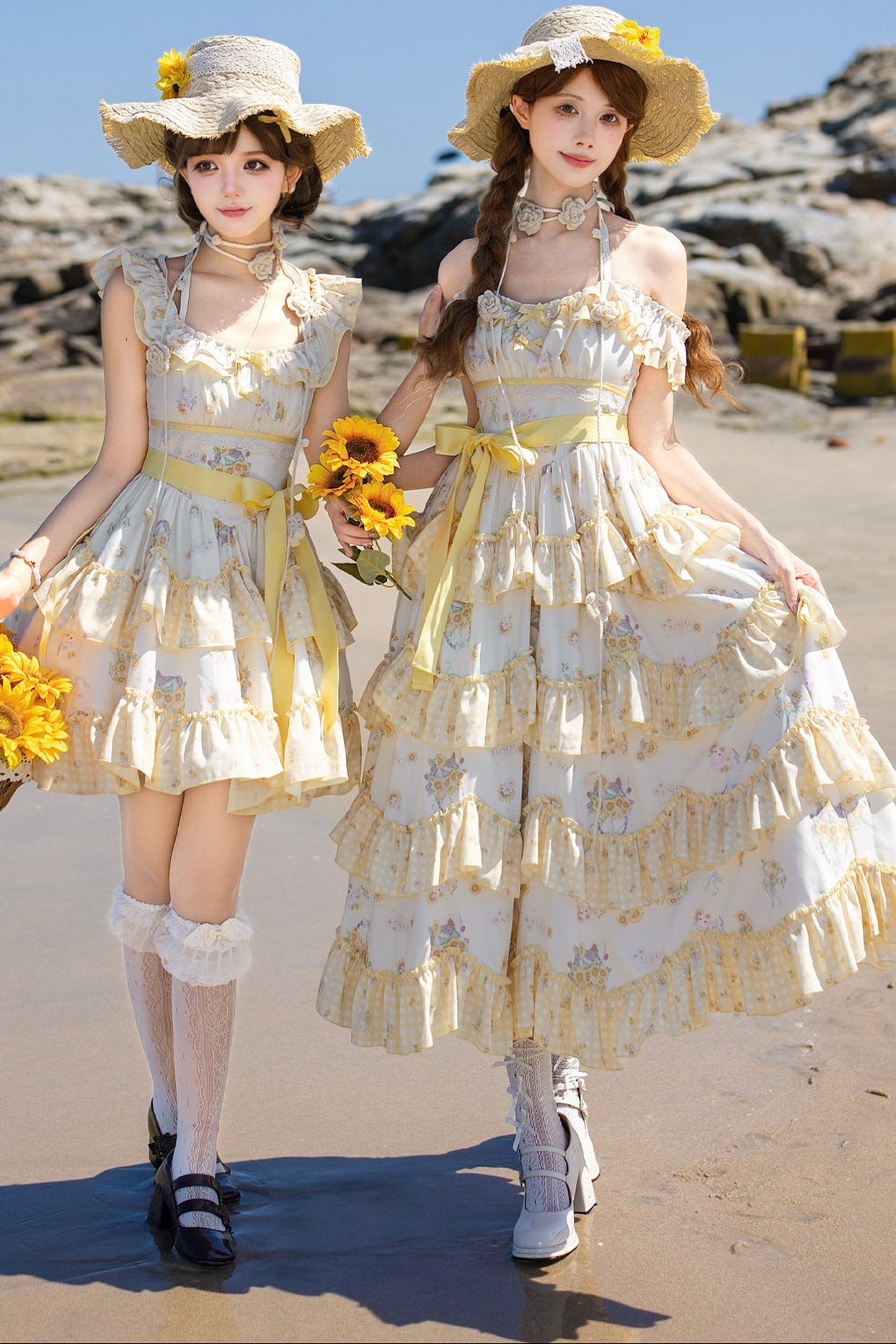 Sunflower Garden Ruffle Dress Set