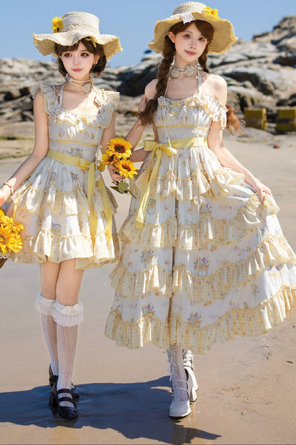 Sunflower Garden Ruffle Dress Set