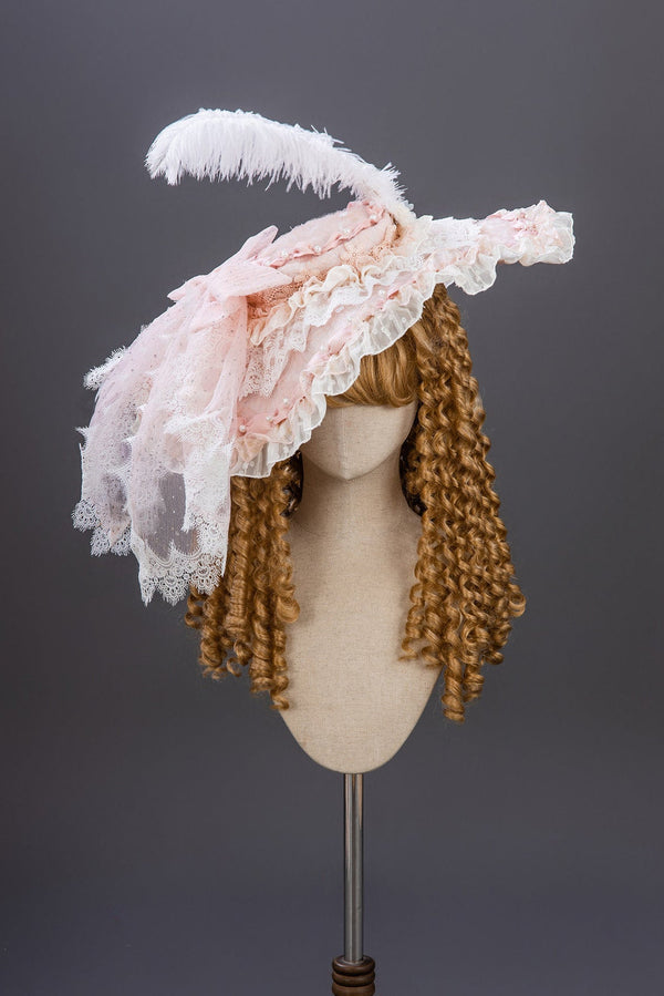 【9月10日予約締切】Rococo Fantasy Princess Lolita Series Accessories[ Feather Hat・Choker・Back Ribbon Train・Lace Gloves]
