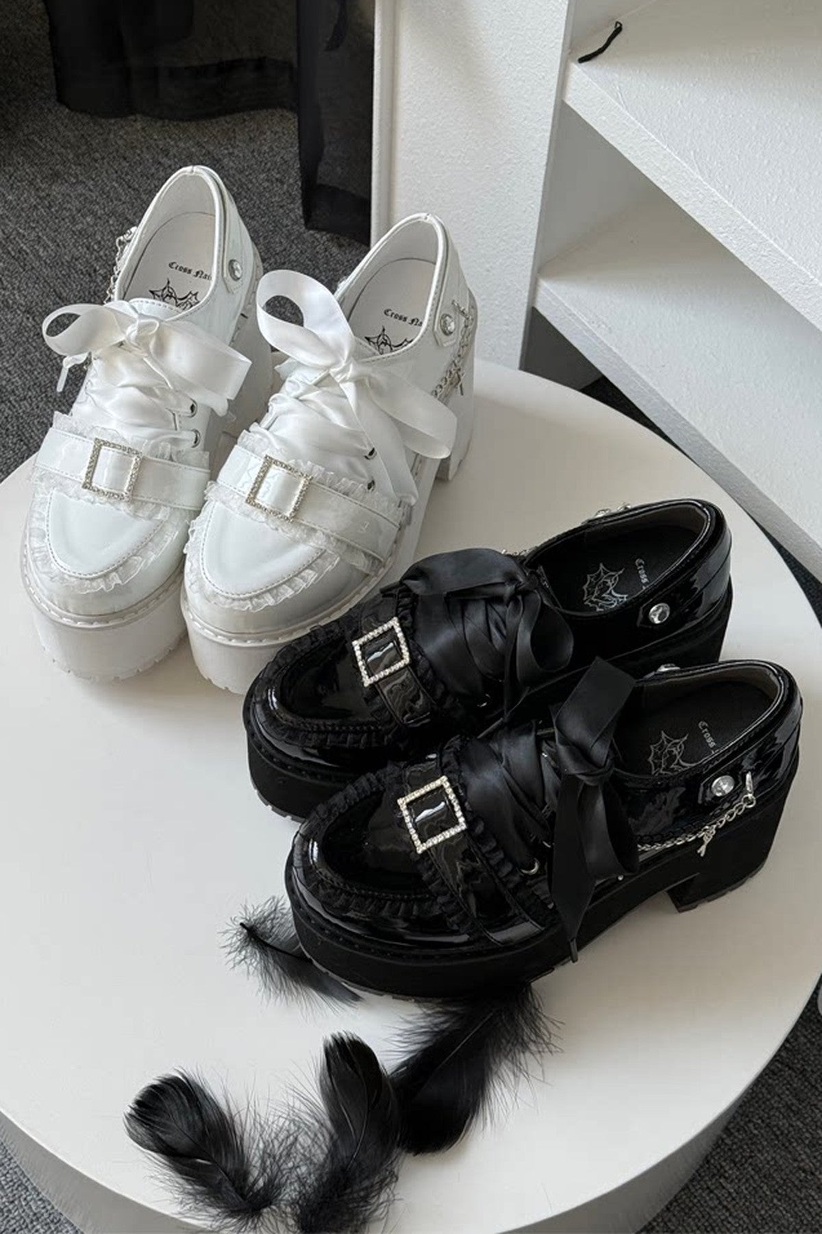 Cross Romance Platform Loafers