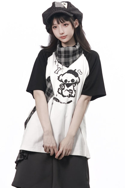 Rebellischer Akkord Raglan-Schal-Kurzarm-Hosen-Set