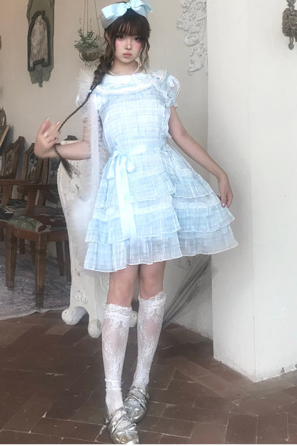 マーメイドブループリンセスフリルワンピース