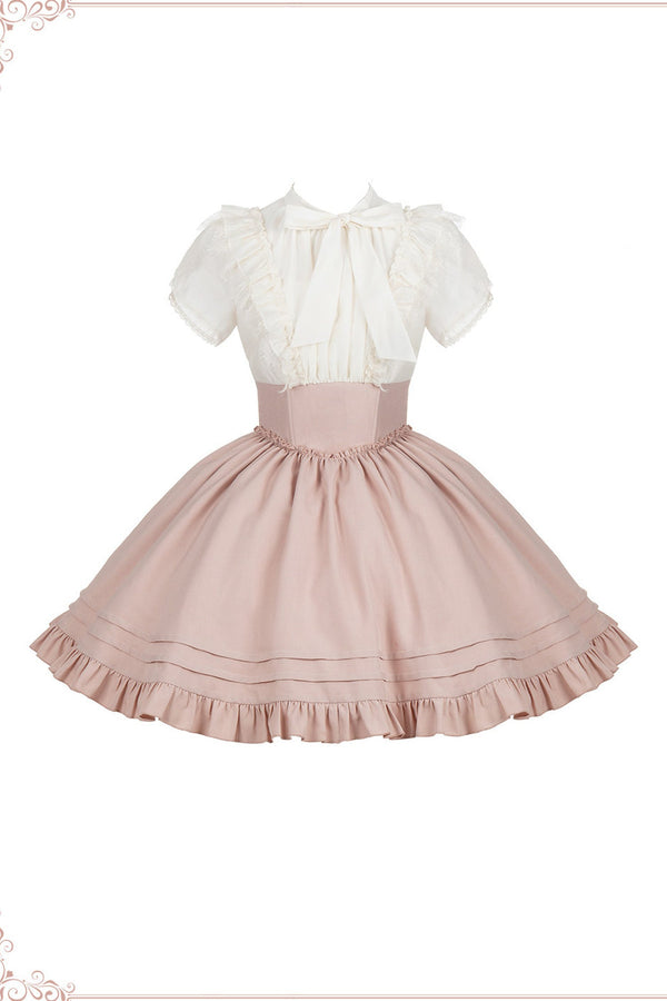 Blush Corset Ruffle Dress